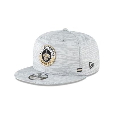 Grey New Orleans Saints Hat - New Era NFL Official NFL Fall Sideline 9FIFTY Snapback Caps USA3516902